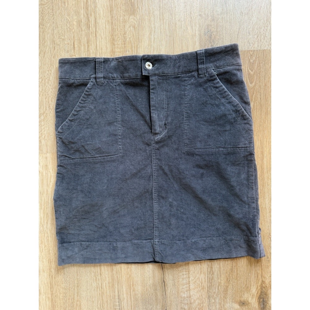Carhartt Women's Comfort Corduroy Size 10 Womens Gray Cotton Skirt Pockets